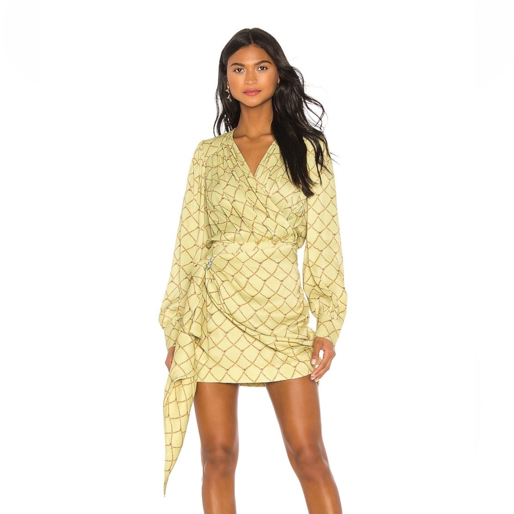Revolve Pastel yellow cocktail dress
